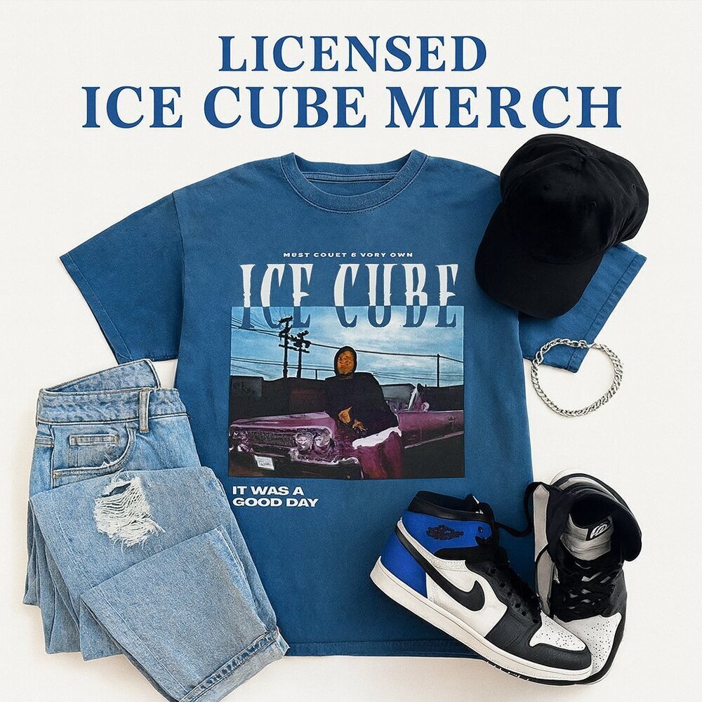 Ice Cube Graphic Tee It Was a Good Day Rap Hip Hop Vintage Style Shirt M